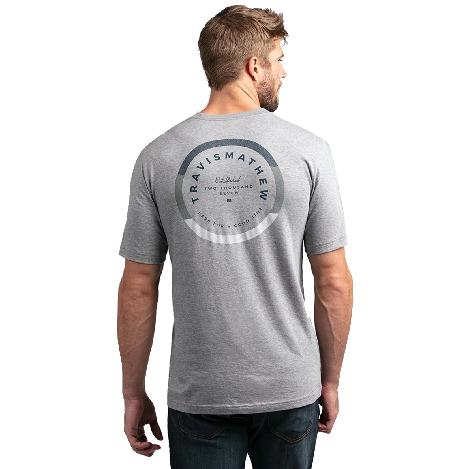 TravisMathew On Tap Grey Mens T-Shirt - Image 2