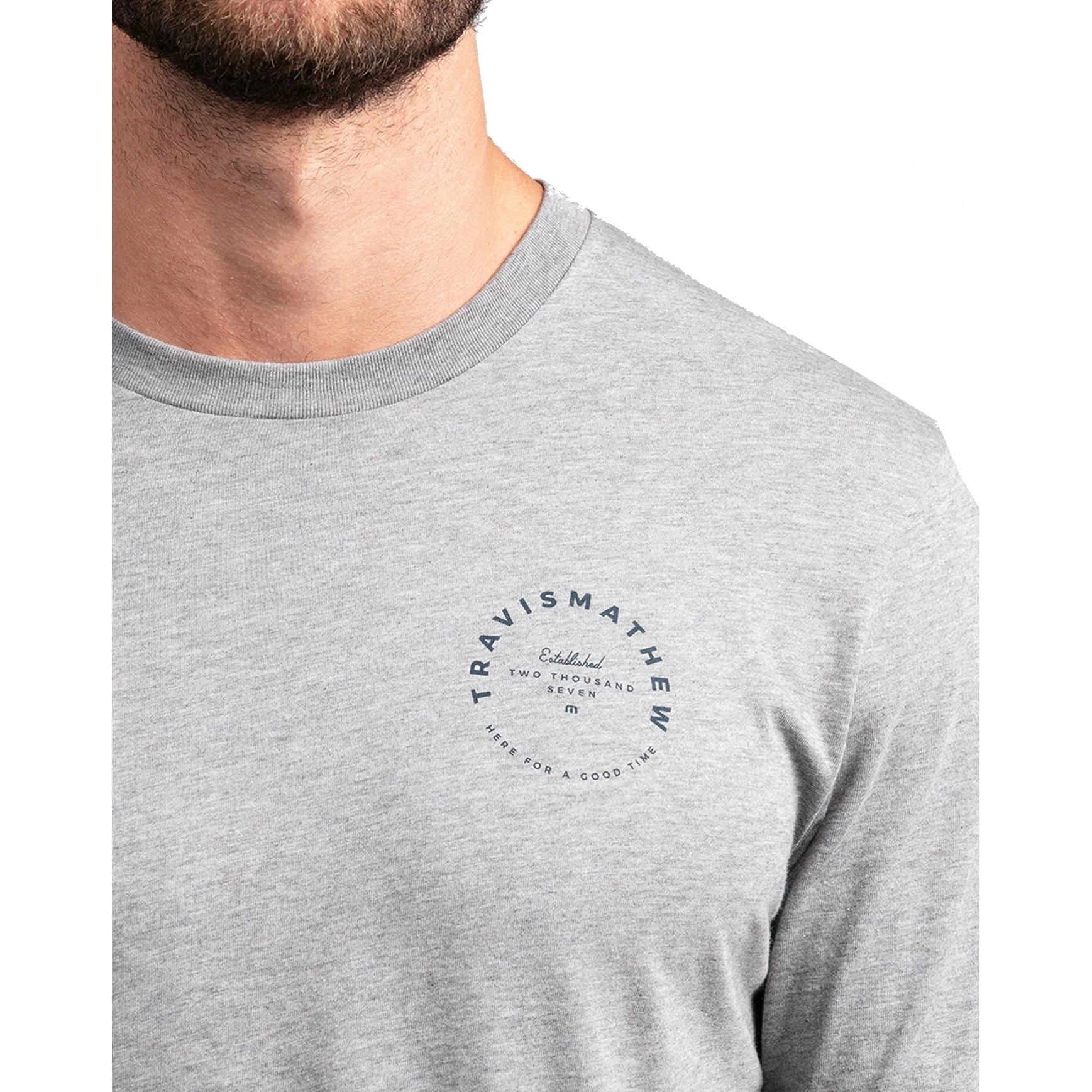 TravisMathew On Tap Grey Mens T-Shirt - Image 3