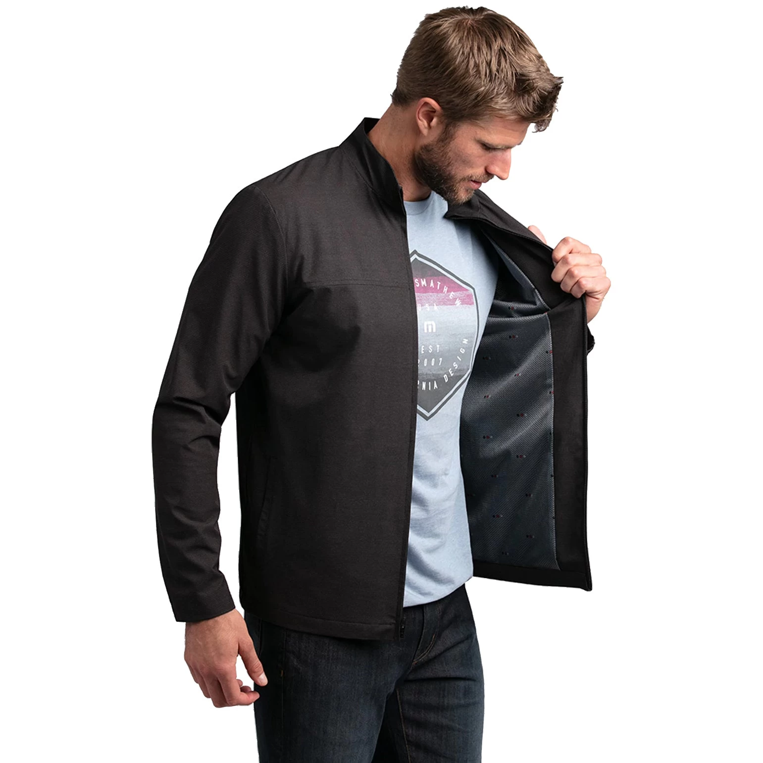 TravisMathew Mic Check Mens Jacket - Image 2
