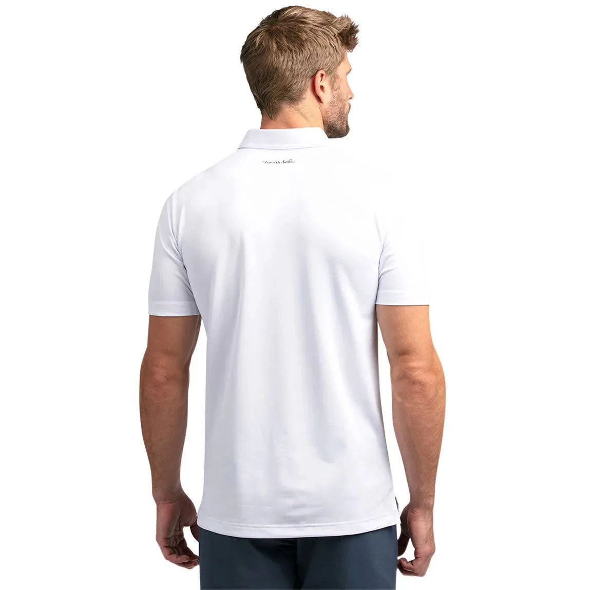 TravisMathew Sea To Sea White Mens Golf Polo - Image 2