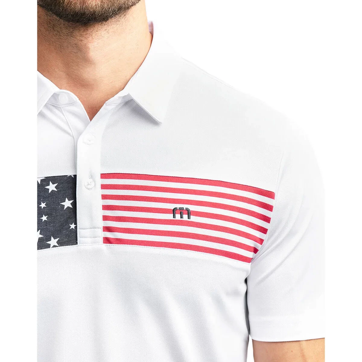 TravisMathew Sea To Sea White Mens Golf Polo - Image 3