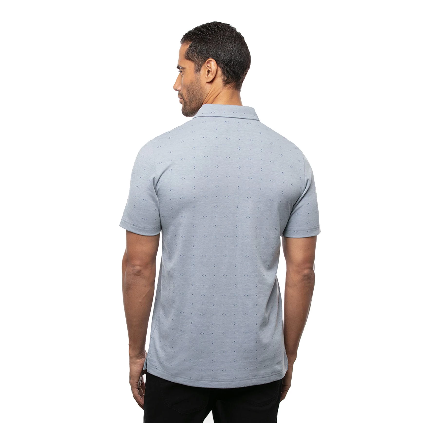 TravisMathew Brew Boys Heather Federal Blue Mens Golf Polo - Image 2