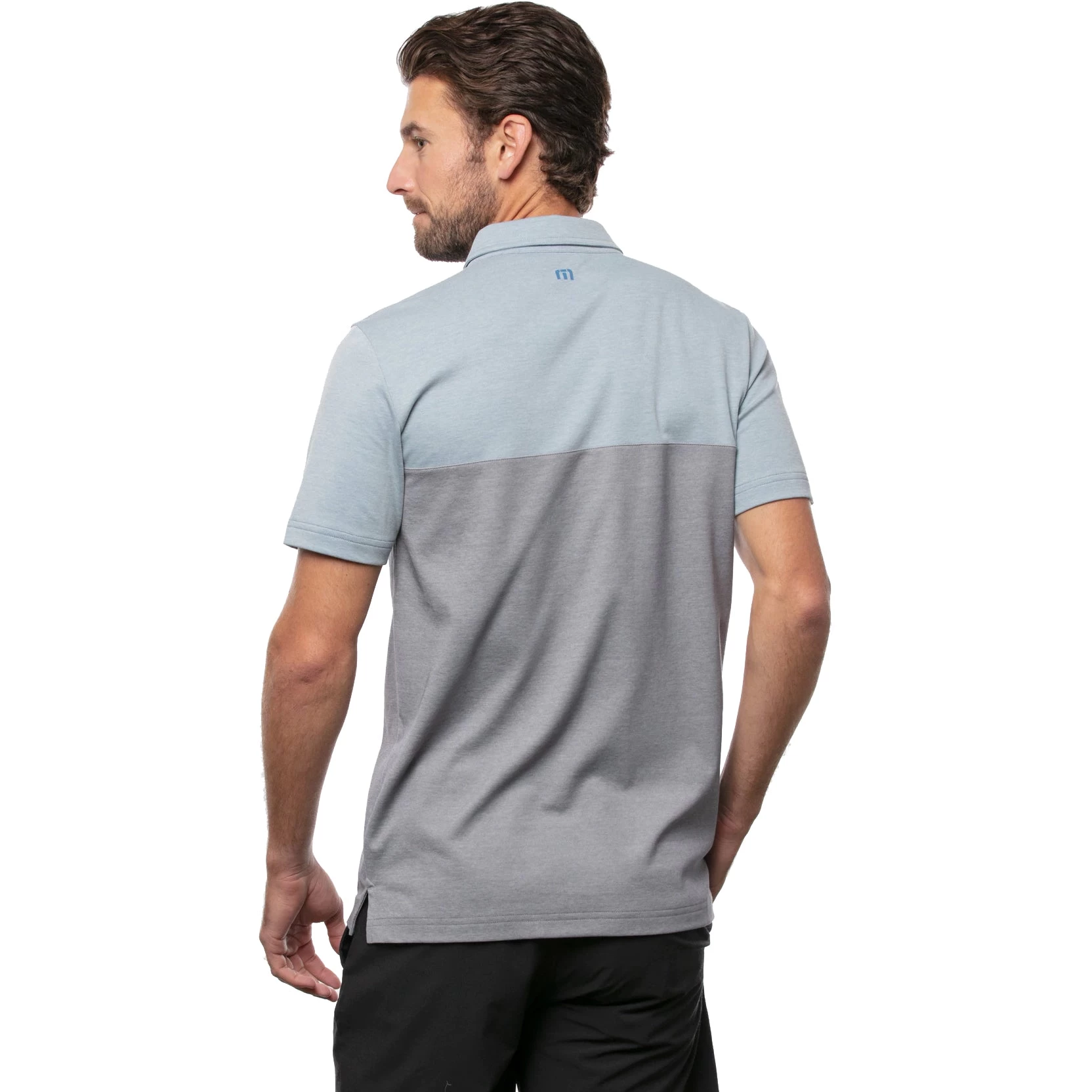 TravisMathew A Soiree Sight Heather Federal Blue Mens Golf Polo - Image 3
