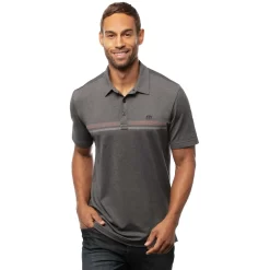TravisMathew Beach Buzz Heather Black Mens Golf Polo