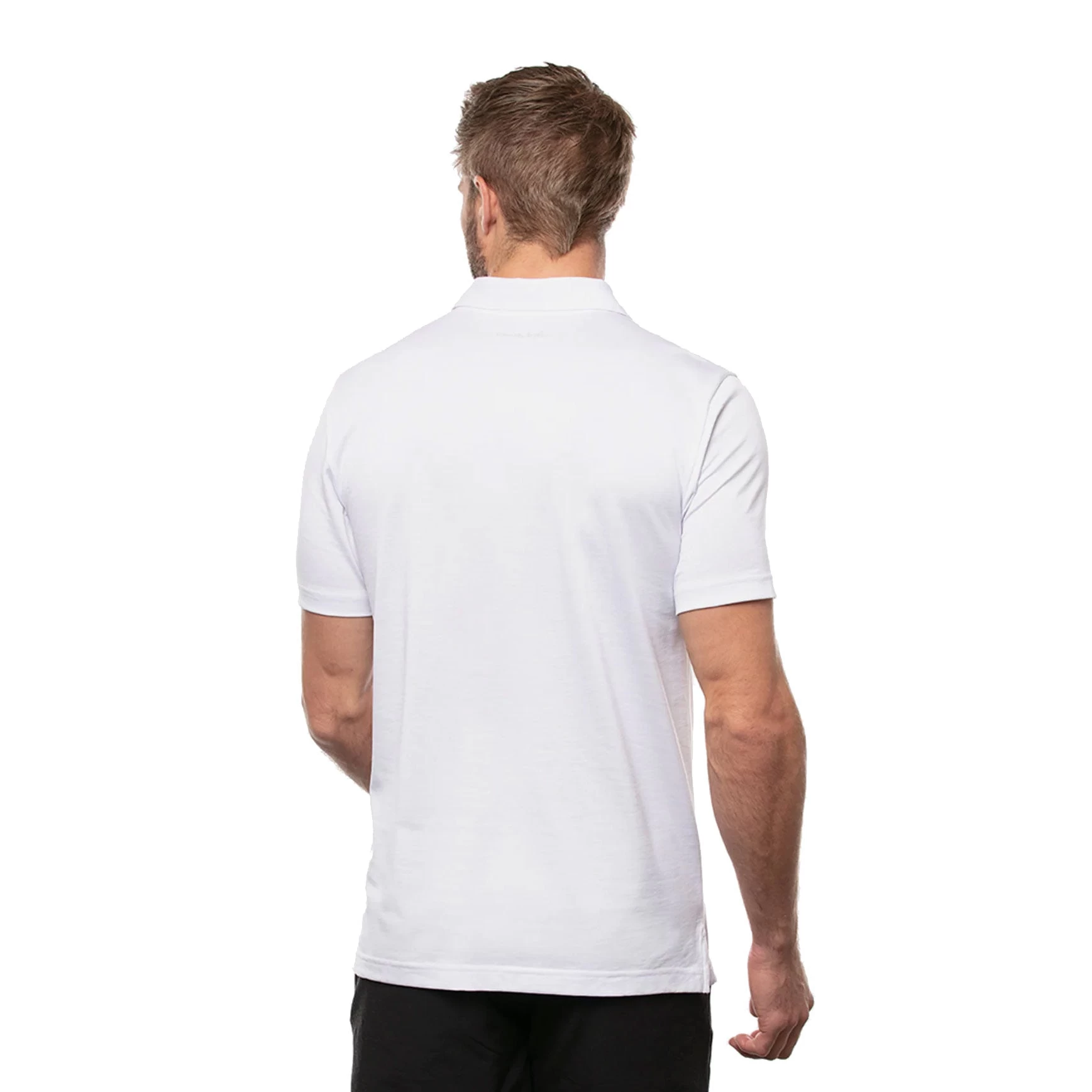 TravisMathew Balmy Breeze White Mens Golf Polo - Image 2