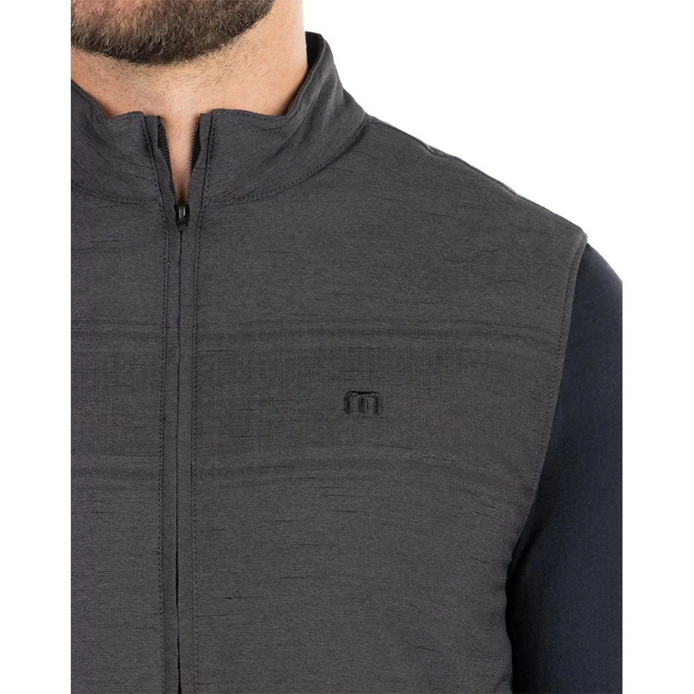 TravisMathew Apex Flex Heather Black Mens Golf Vest - Image 3