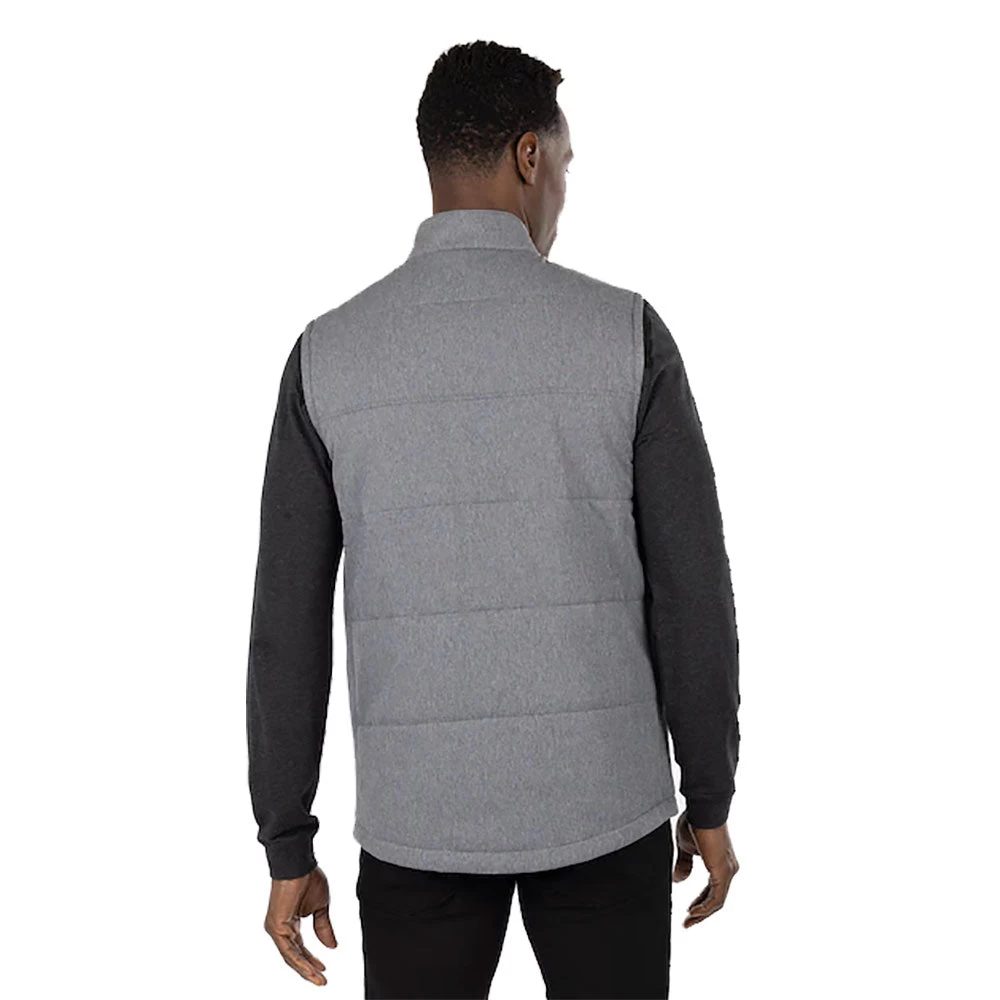 TravisMathew Heated Negotiations Heather Dark Grey Mens Golf Vest - Image 2